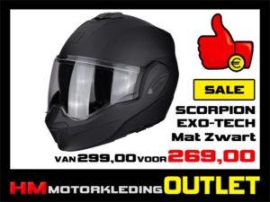 Motorhelm Scorpion EXO-TECH - Mat Zwart