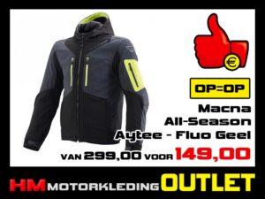 Textiel Softshell motorjas Macna Aytee All-Season - Gray-Fluo-Geel