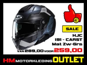 Motorhelm HJC I91 Carst - Mat Zwart-Grijs