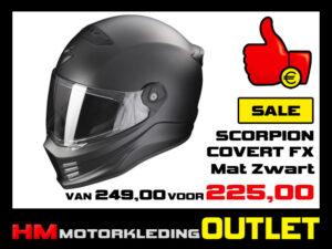 Motorhelm Scorpion Covert FX - Mat Zwart