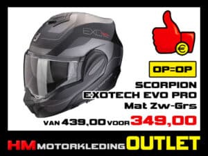 Motorhelm Scorpion EXO-TECH Evo Pro Commuta - Mat Zwart-Grijs