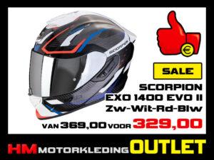 Motorhelm Scorpion EXO 1400 EVO AIR II Accord - Zwart-Wit-Rood-Blauw