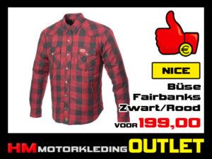 Textiel motorblouse Buse Fairbanks  - Zwart-Rood - MEN