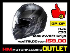 Motorhelm HJC C70 Boltas - Mat Zwart-Grijs - XL-62