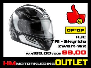 Motorhelm HJC TR1 Skyride - Zwart-Wit - L-60
