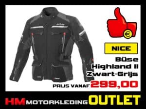 Textiel motorjas Buse Highland II All-Season - Zwart-Grijs