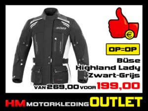 Textiel motorjas Buse Highland All-Season - Zwart-Grijs - Dames 42