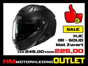 Motorhelm HJC I91 Solid - Mat Zwart