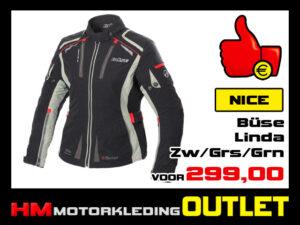 Textiel motorjas Buse Linda All-Season - Zwart-Grijs-Rood - Dames
