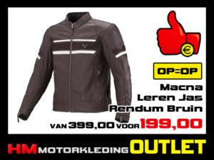 Leren Motorjas Macna Rendum Bruin - MEN