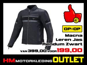 Leren Motorjas Macna Rendum Zwart - MEN