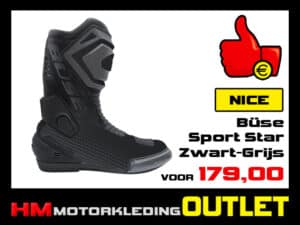 Motorlaars Buse Sport Star - Zwart-Grijs