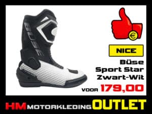 Motorlaars Buse Sport Star - Zwart-Wit
