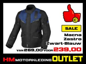 Textiel motorjas Macna Zastro All-Season - Zwart-Blauw