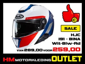 Motorhelm HJC I91 Bina - Wit-Blauw-Rood
