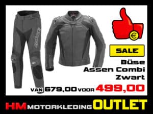 Leren motorpak Buse Assen Combi Zwart - Dames
