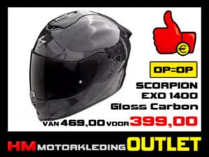 Motorhelm Scorpion EXO 1400 EVO AIR II Onyx - Gloss Carbon