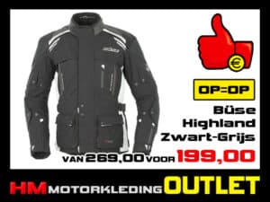 Textiel motorjas Buse Highland All-Season - Zwart-Grijs