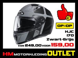 Motorhelm HJC I70 Prika - Zwart-Grijs
