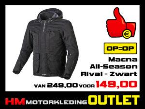Textiel motorjas Macna Rival All-Season - Zwart