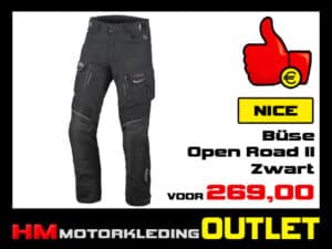 Textiel motorbroek Buse Open Road II All-Season - Zwart