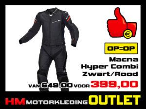 Leren motorpak Macna Hyper Combi Zwart - MEN